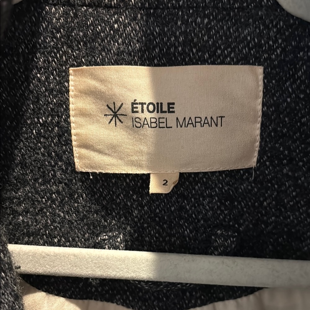 Etoile Isabel Marant Grey Wool Blend Peacoat - Picture 2 of 7
